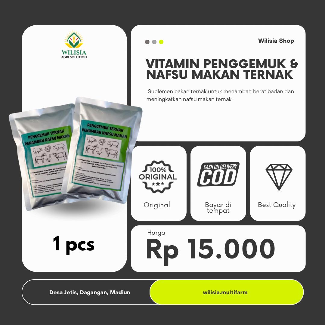 Vitamin Penggemuk & Nafsu Makan Ternak